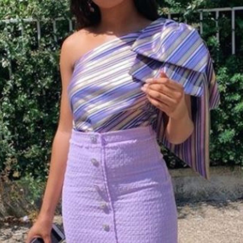 Zara Stripped Top With Bow